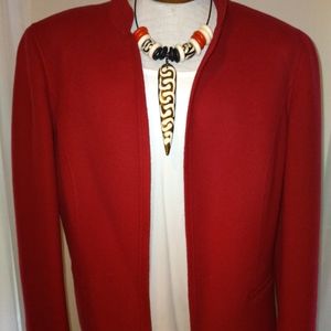 Red Talbots Wool Open Jacket